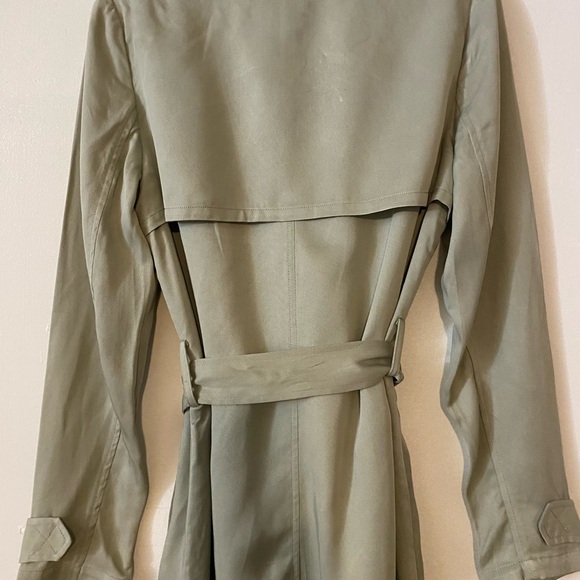 Bagatelle Women's Olive Trench Long Coat - Picture 4 of 7